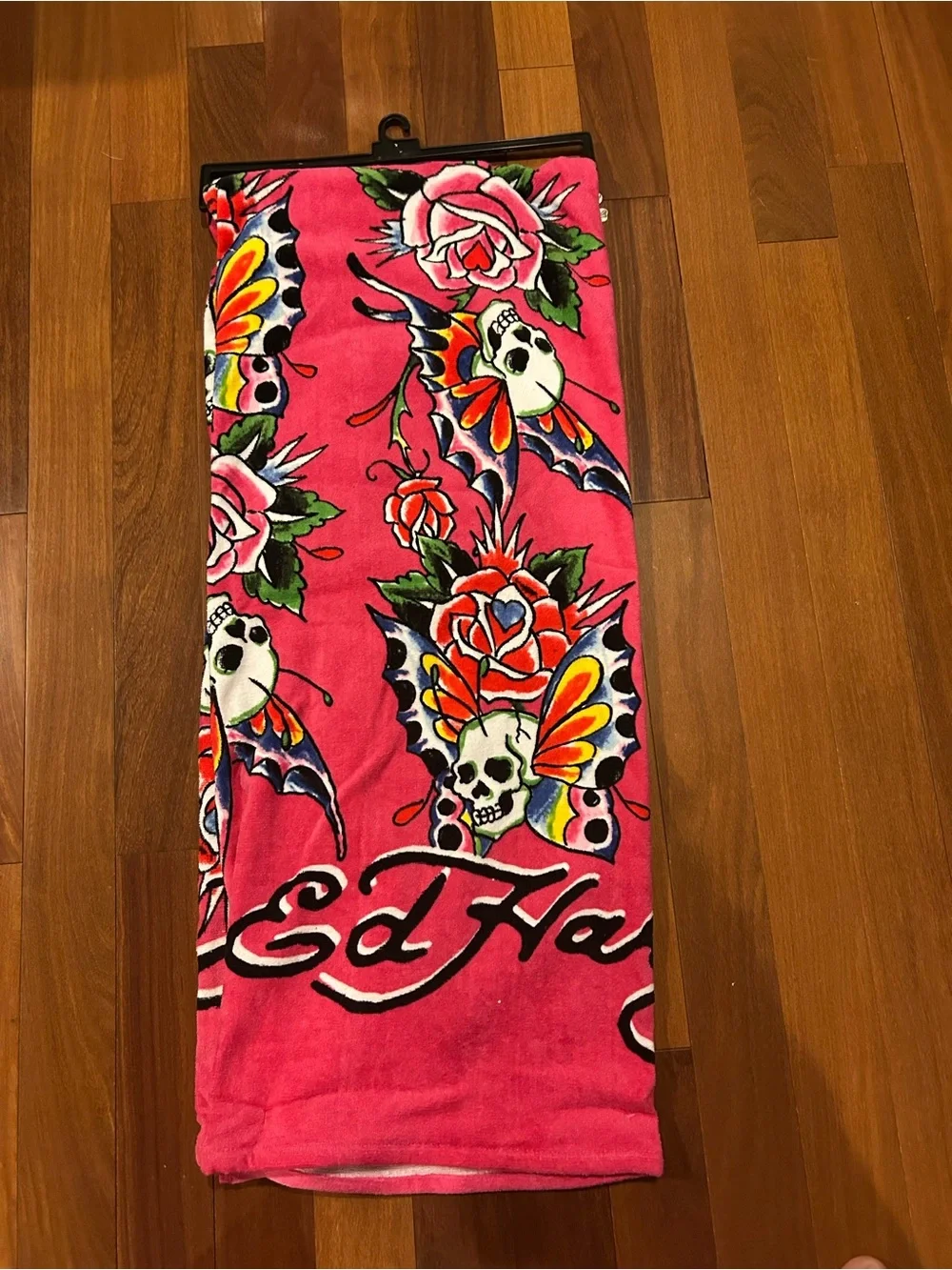 Ed Hardy Skull & Roses Beach Towel 100% Cotton 36
